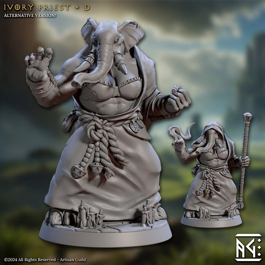 Priest - Pose D - Ivory Sentinels - Unpainted Miniature