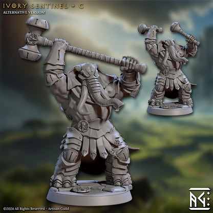 Ivory Sentinels - Pose C - Unpainted Miniature