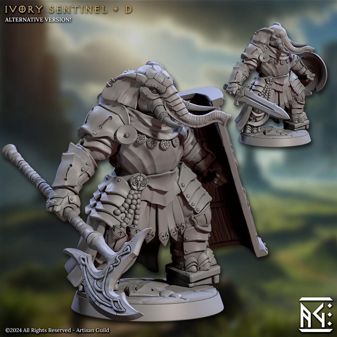 Ivory Sentinels - Pose D - Unpainted Miniature