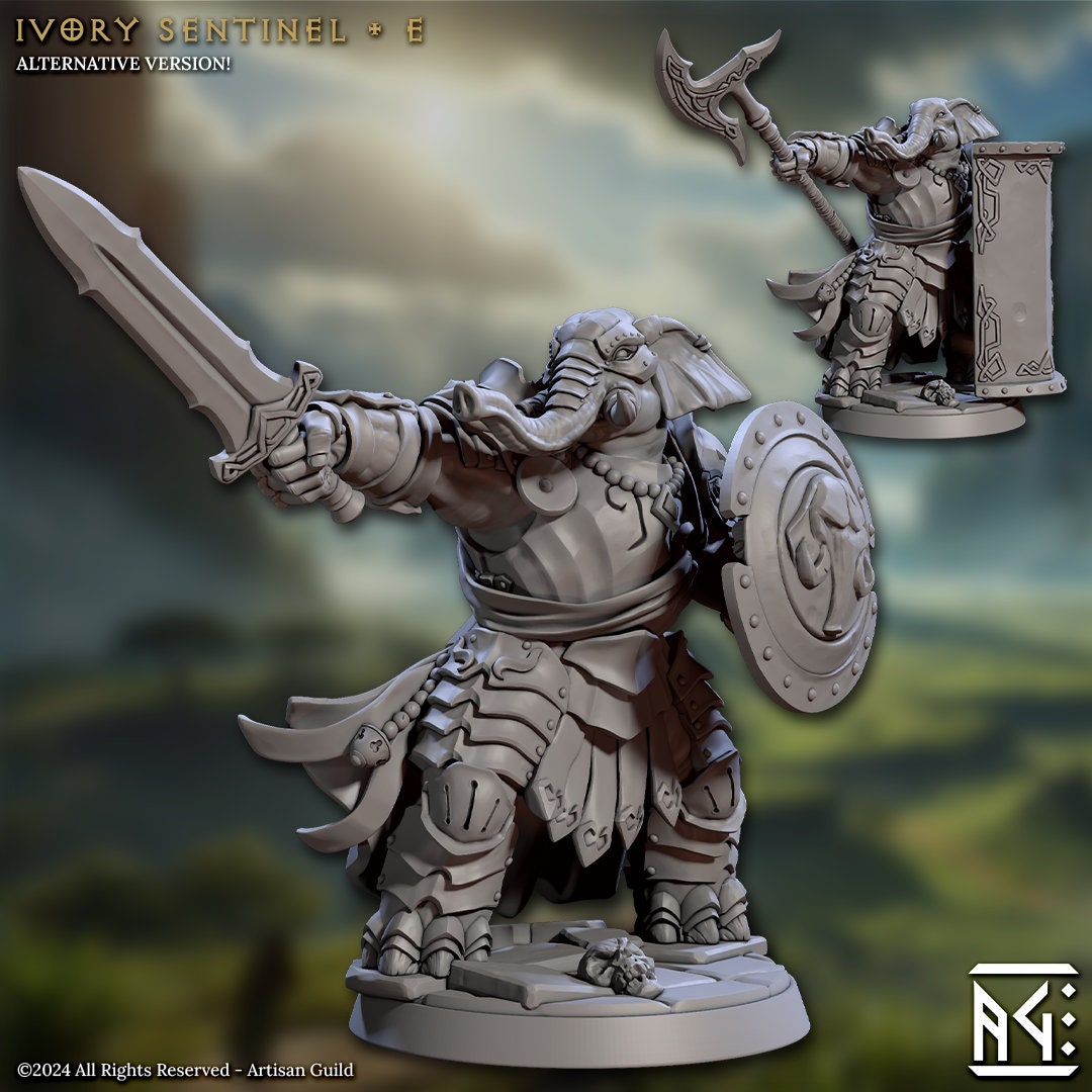 Ivory Sentinels - Pose E - Unpainted Miniature