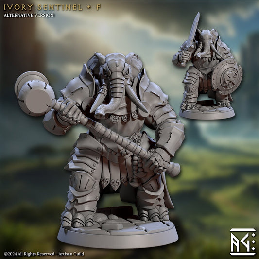 Ivory Sentinels - Pose F - Unpainted Miniature