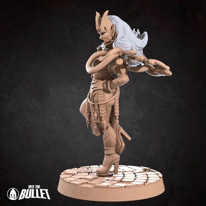 Kendall, Drow Mistress - Pinup - Unpainted Miniature