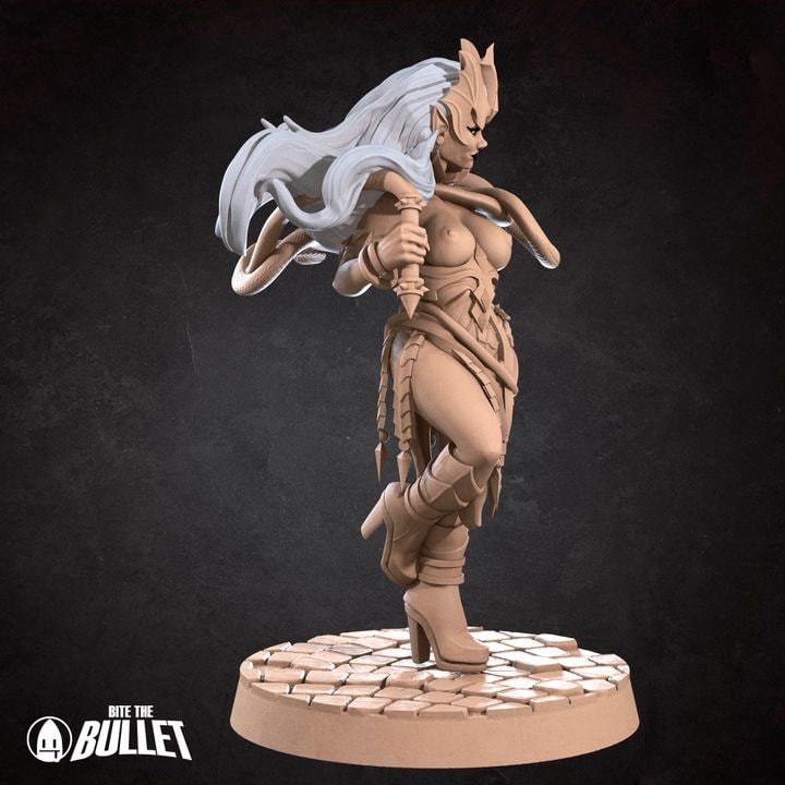 Kendall, Drow Mistress - Pinup - Unpainted Miniature