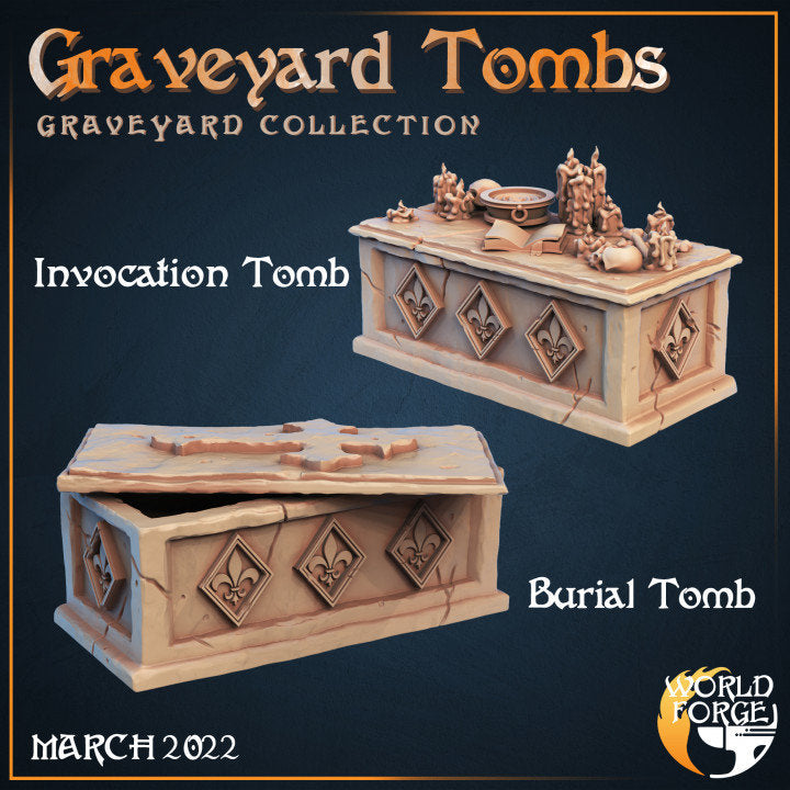 Burial Tombs - Graveyard Collection - Unpainted Miniature