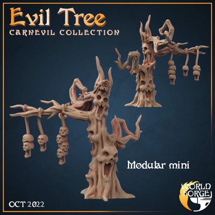 Evil Trees - 2 Poses - CarnEvil Collection - Unpainted Miniature