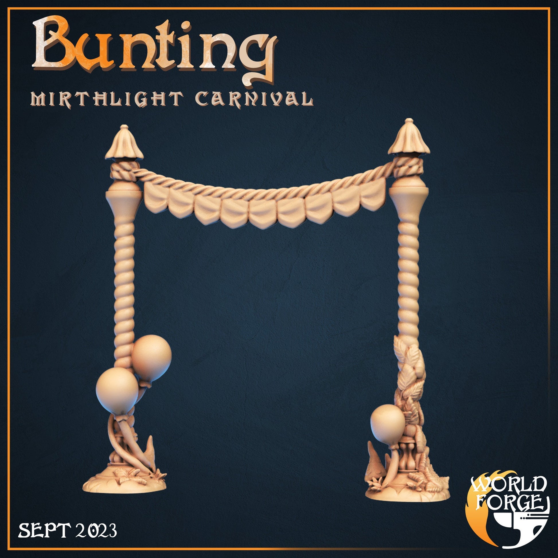 Bunting - Carnival Banner - Mirthlight Carnival Collection - Unpainted Miniature