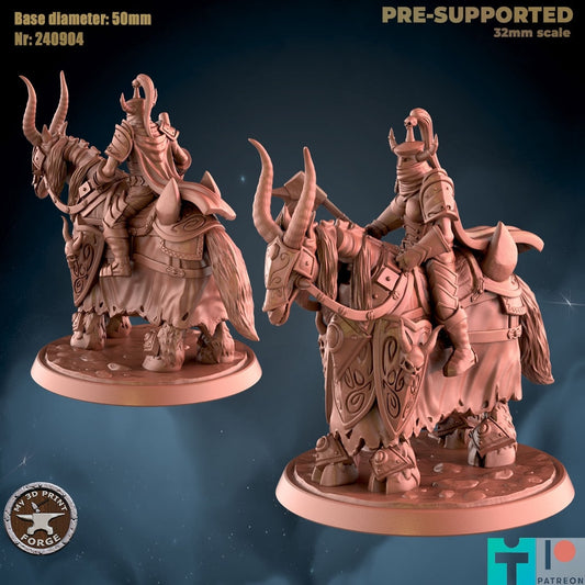 Human Female - Four Horseman - Mounted - Unpainted Miniature