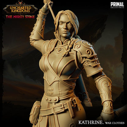 Kathrine Bromm - War Clothes - Uncharted Kingdoms - Unpainted Miniature