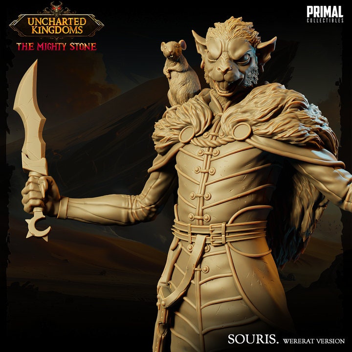 Souris - Wererat - Uncharted Kingdoms - Unpainted Miniature