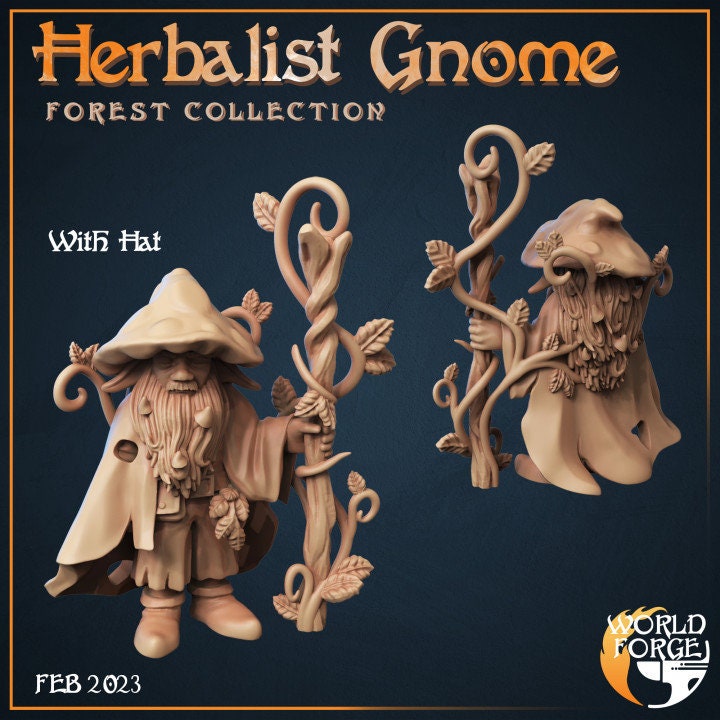 Gnome Herbalist - Forest Collection - Unpainted Miniature