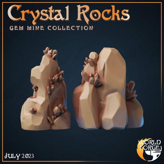 Crystal Rocks - Dwarven Gem Mine Collection - Unpainted Miniature