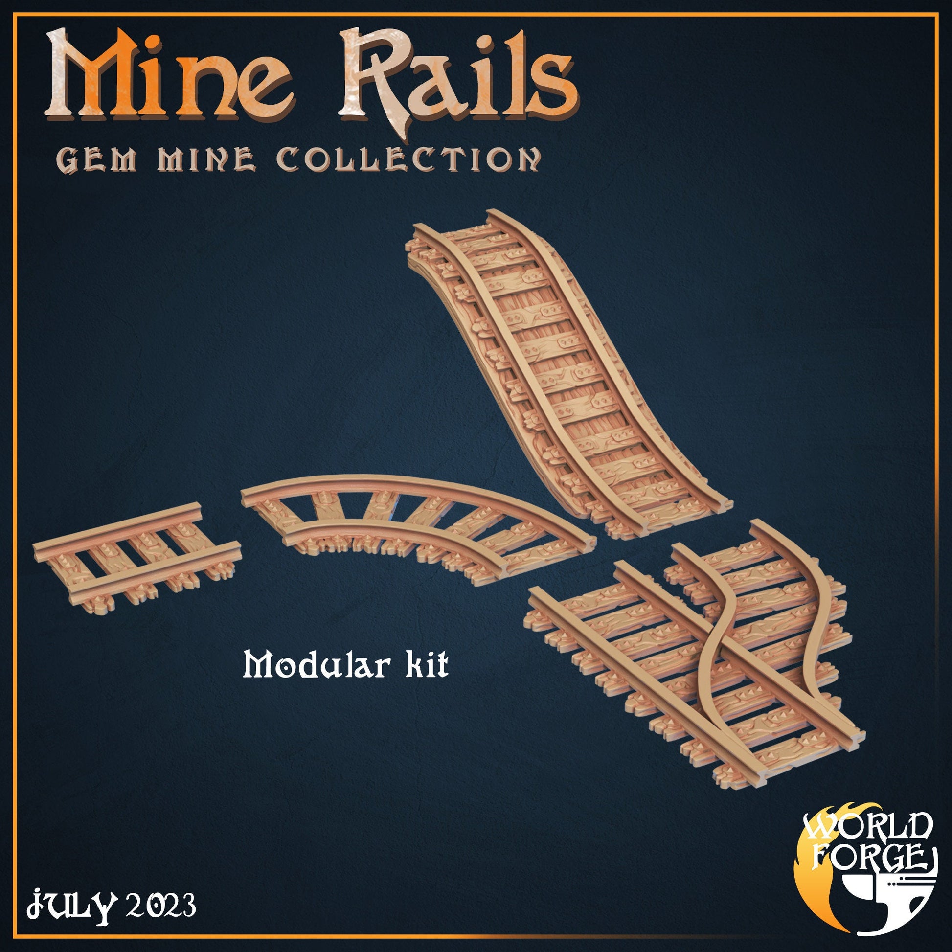 Mine Tracks - Dwarven Gem Mine Collection - Unpainted Miniature