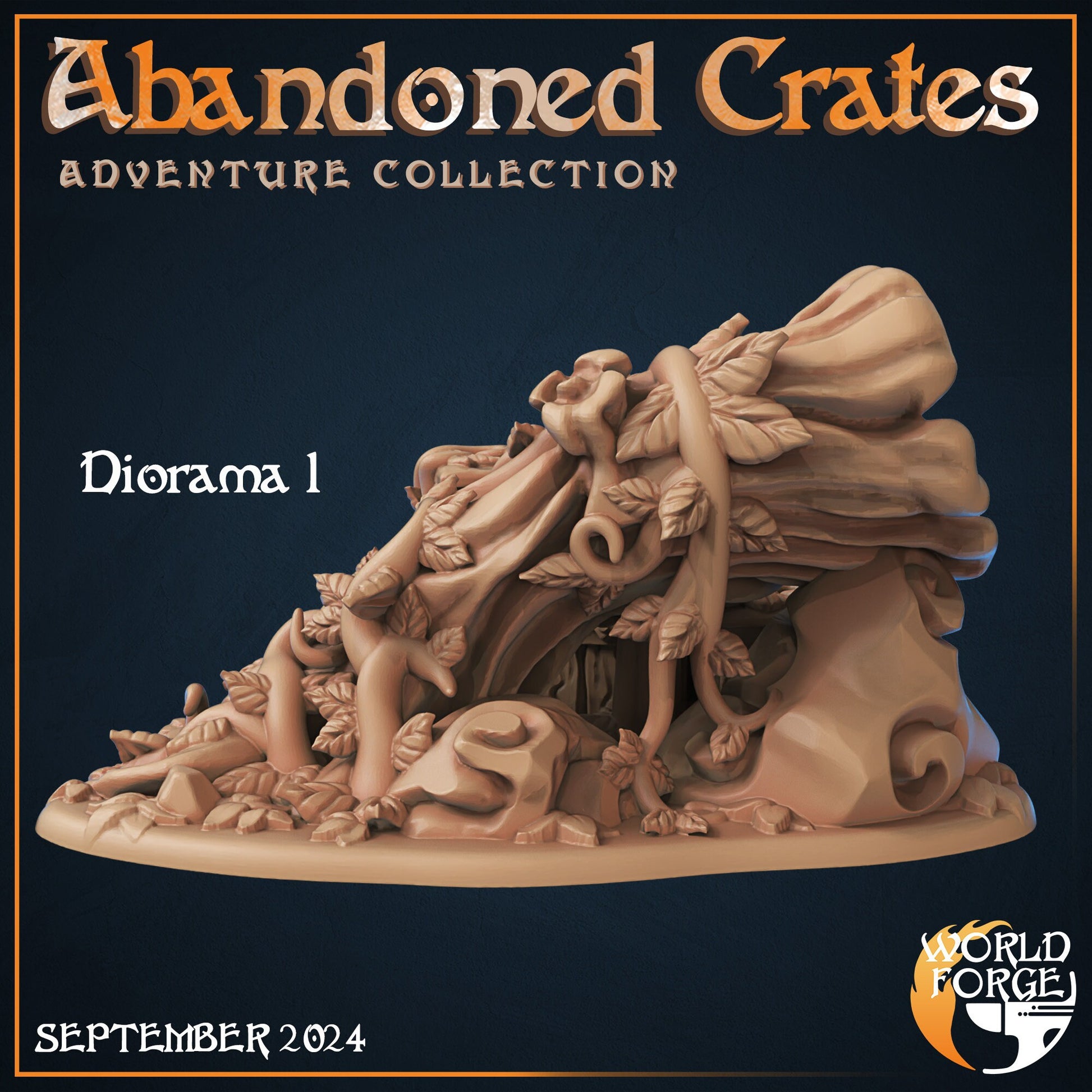 Abandoned Crates - 2 Piece Set - Adventure Collection - Unpainted Miniature