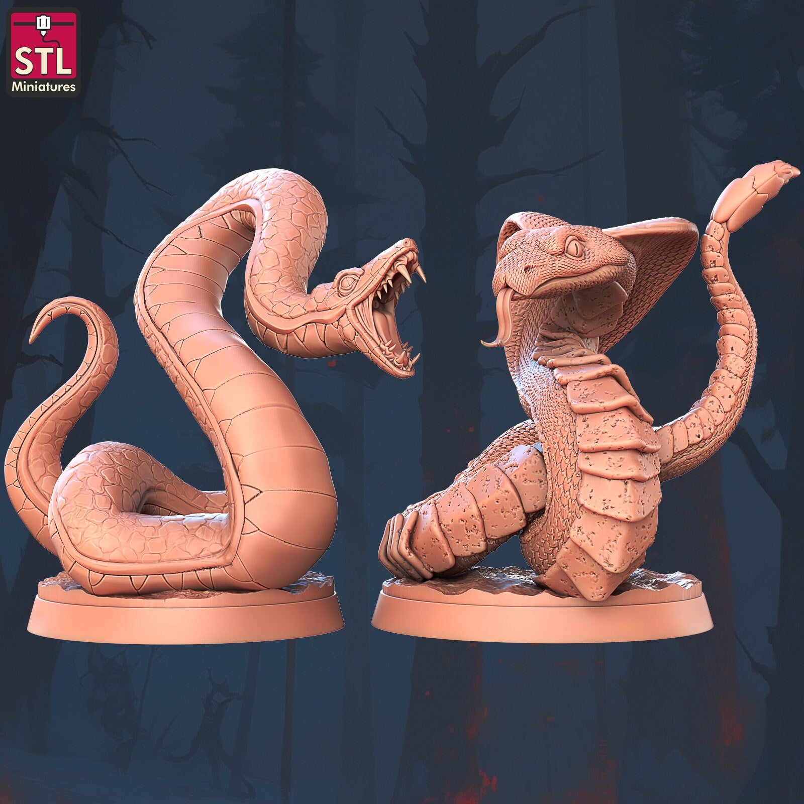 Giant Snakes - Unpainted Miniature