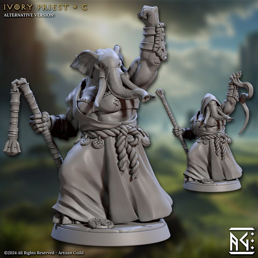 Priest - Pose C - Ivory Sentinels - Unpainted Miniature