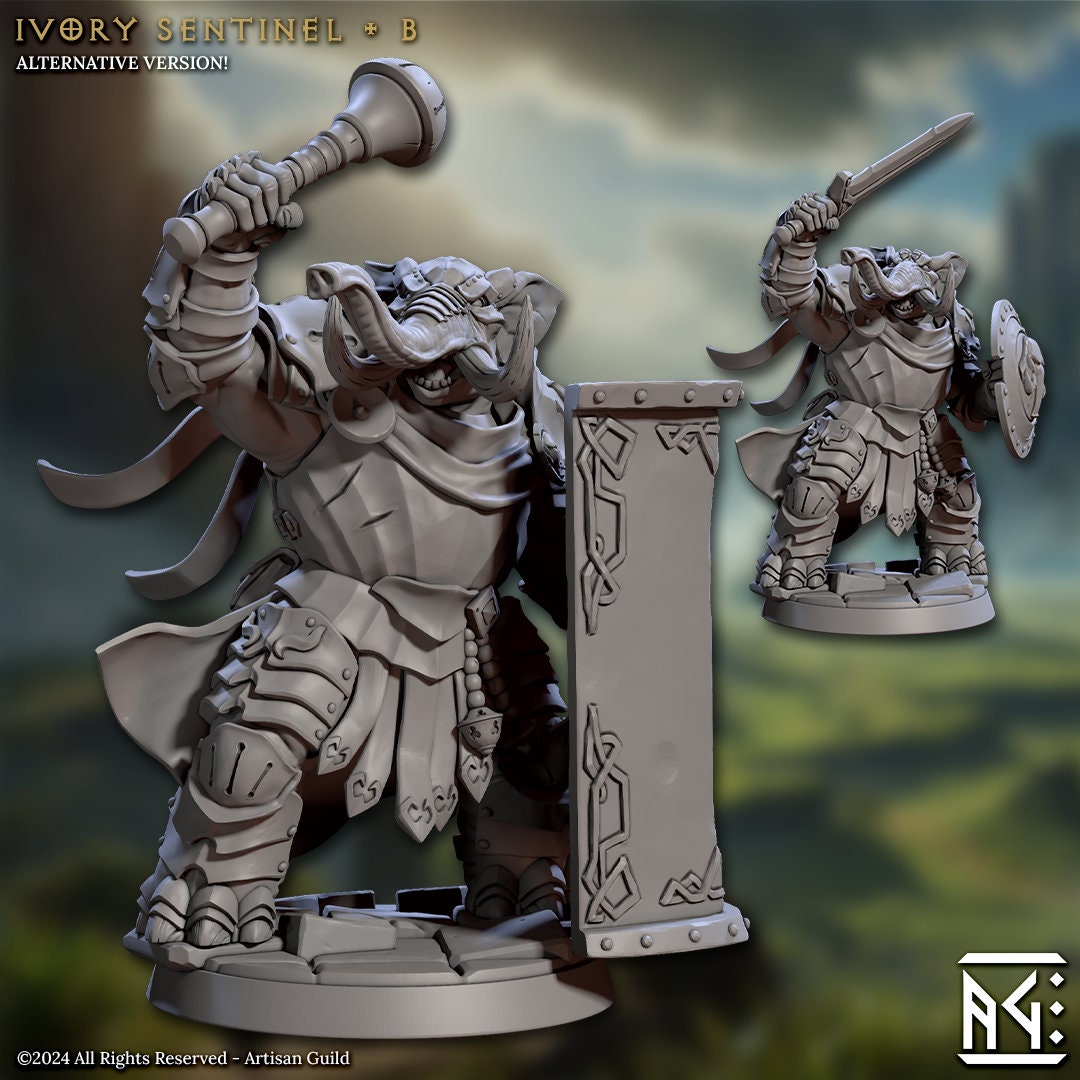 Ivory Sentinels - Pose B - Unpainted Miniature