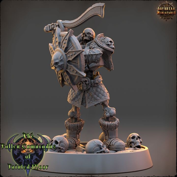 Wight Knight of the Bone Legion - The Fallen Camaradas of Tainted Moor - Unpainted Miniature