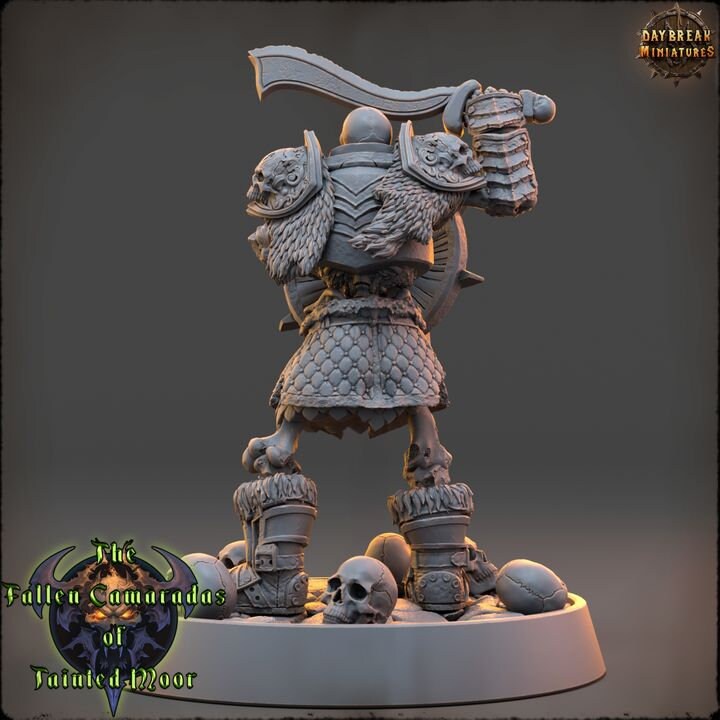 Wight Knight of the Bone Legion - The Fallen Camaradas of Tainted Moor - Unpainted Miniature