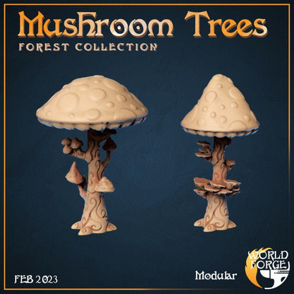 Mushroom Trees - Modular Set - Magical Forest Collection - Unpainted Miniature