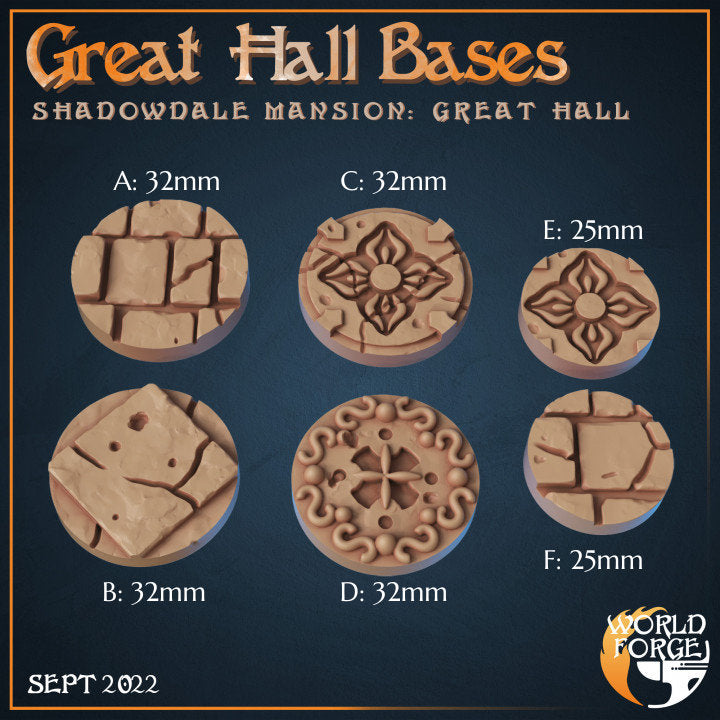 Bases - The Great Hall: Shadowdale Mansion Collection - Unpainted Miniature