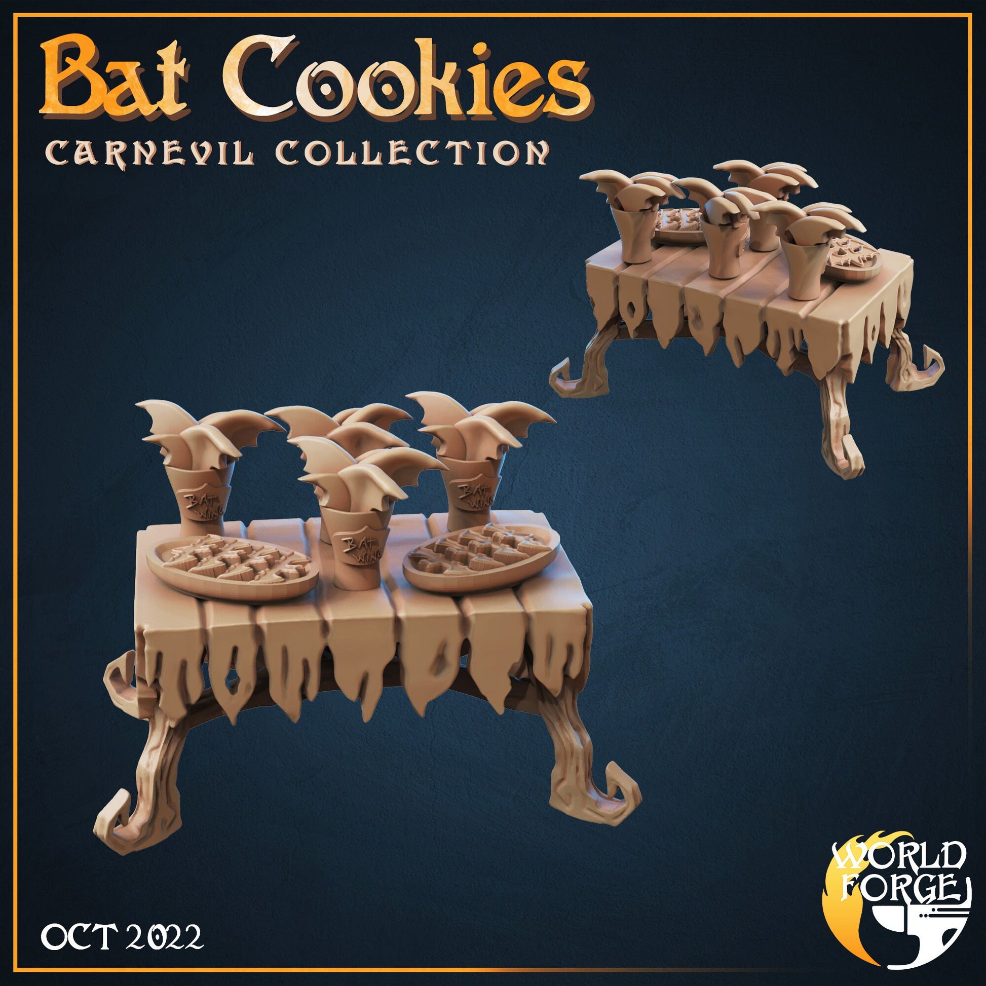 Carnival Food - 3 Tables - CarnEvil Collection - Unpainted Miniature