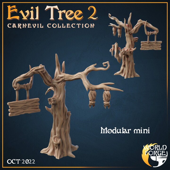 Evil Trees - 2 Poses - CarnEvil Collection - Unpainted Miniature