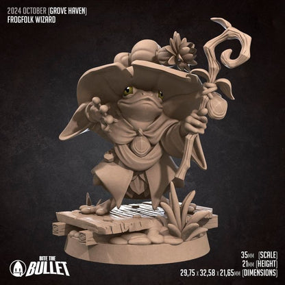 Frogfolk Wizard - Grove Haven Set - Unpainted Miniature