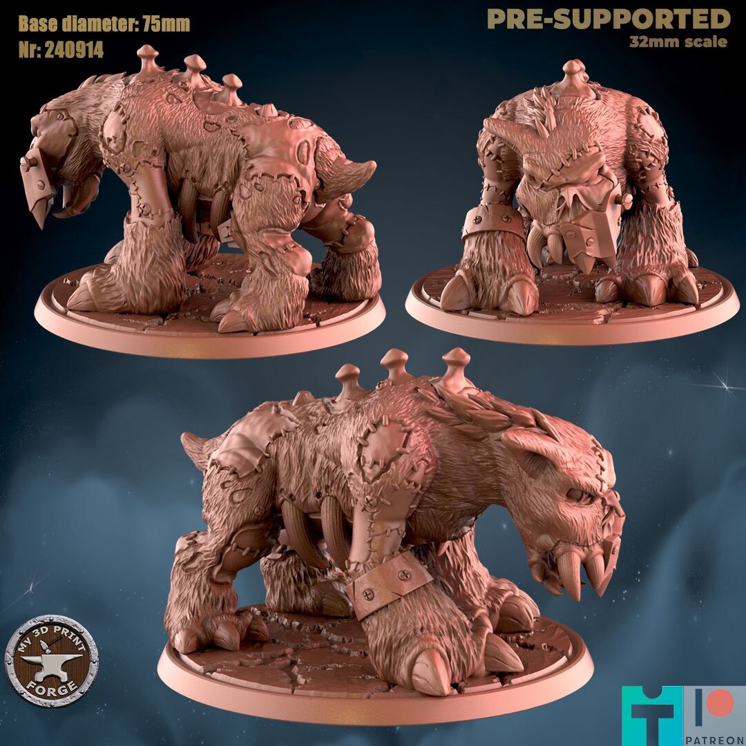 Giant Flesh Dog - Unpainted Miniature