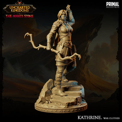 Kathrine Bromm - War Clothes - Uncharted Kingdoms - Unpainted Miniature