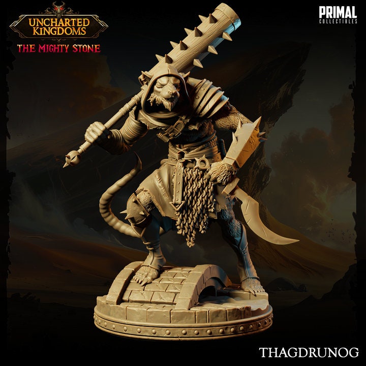 Thagdrunog - Wererat - Uncharted Kingdoms - Unpainted Miniature