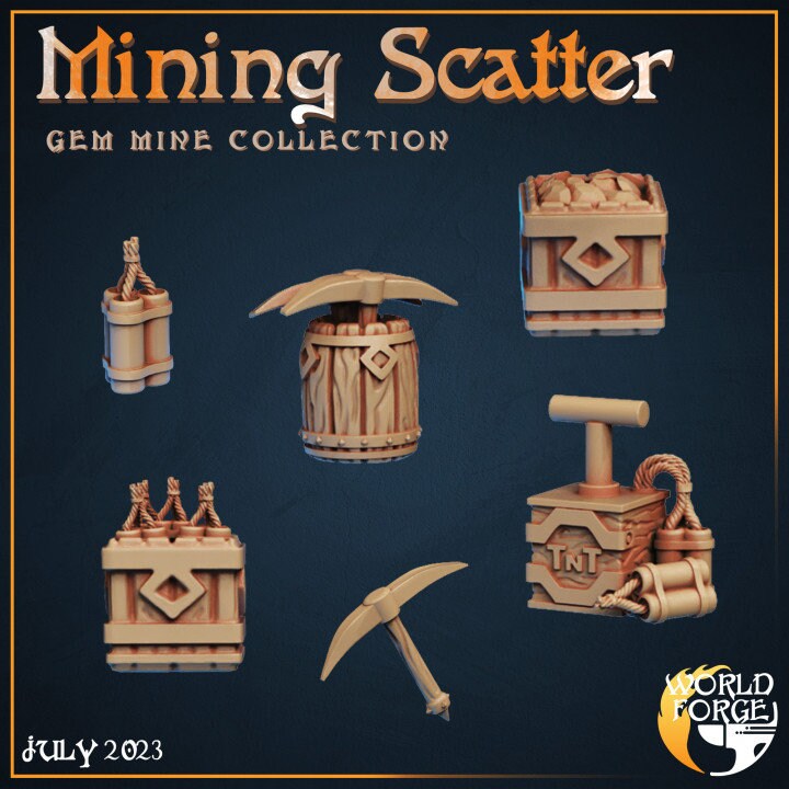 Mine Scatter - Gem Mine Collection - Unpainted Miniature