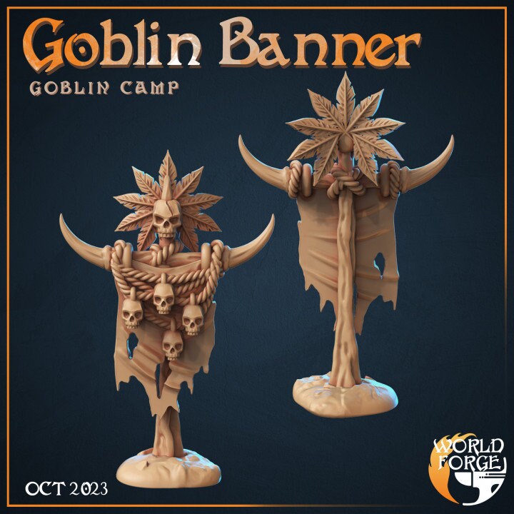 Goblin Banner - Goblin Camp Collection - Unpainted Miniature