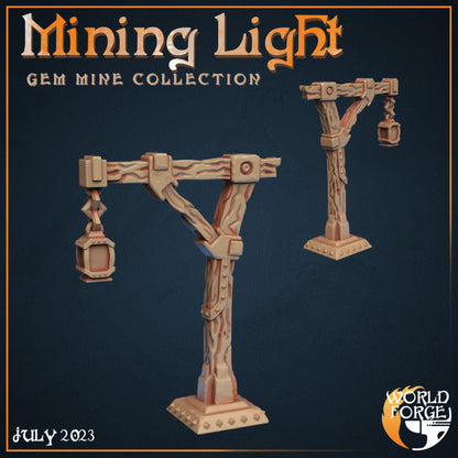 Mining Light - Set of 2 - Gem Mine Collection - Unpainted Miniature