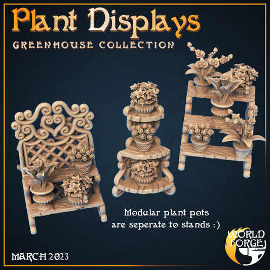 Plant Displays Set - Greenhouse Collection - Unpainted Miniature