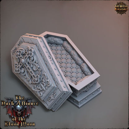 Open tomb of Serpentus Nightshade - Dark Alliance of the Blood Moon - Unpainted Miniature