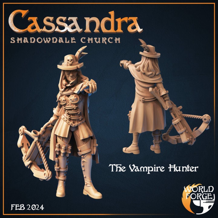 Cassandra, the Vampire Hunter - Shadowdale Church Collection - Unpainted Miniature