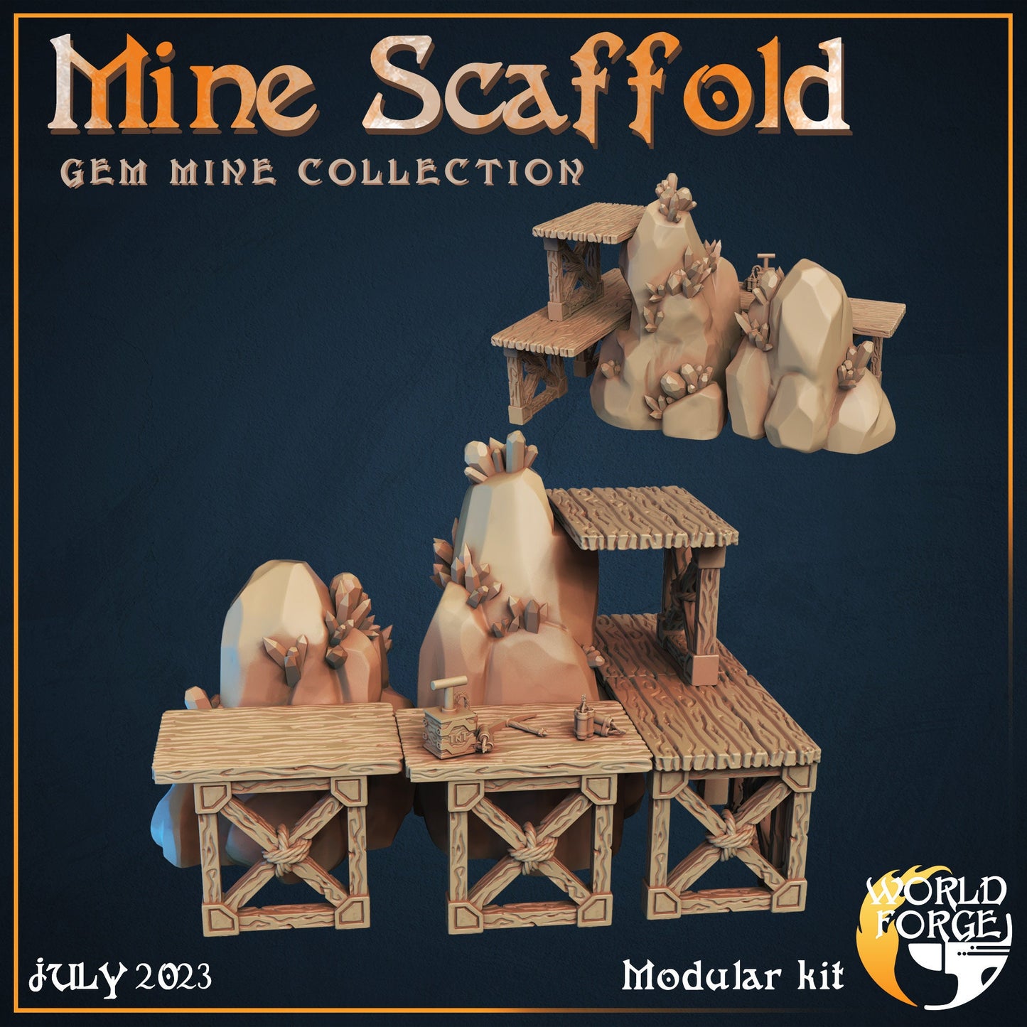 Mine Scaffolding - Dwarven Gem Mine Collection - Unpainted Miniature