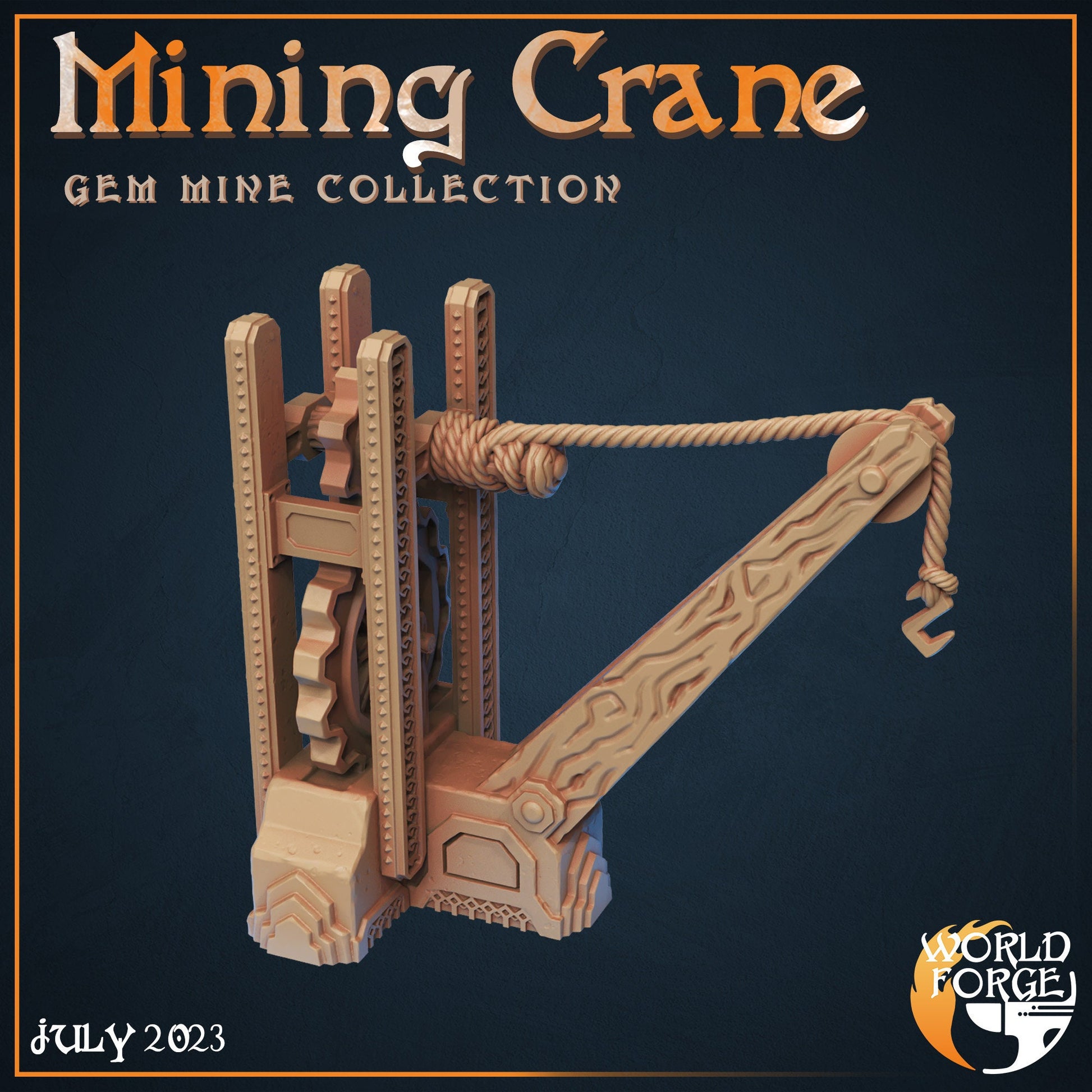 Mine Crane - Dwarven Gem Mine Collection - Unpainted Miniature