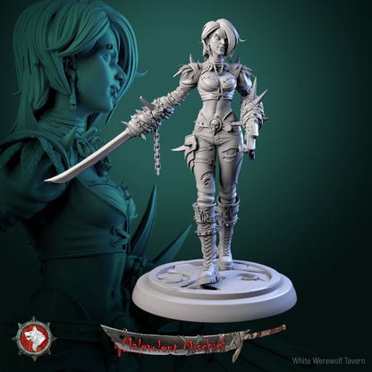 Kala, The Crimson Huntress - 6 Poses - Unpainted Miniatures