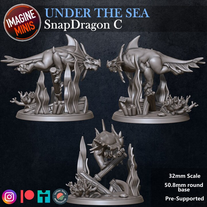 Snapdragon - 4 Poses - 32mm Scale - Unpainted Miniature