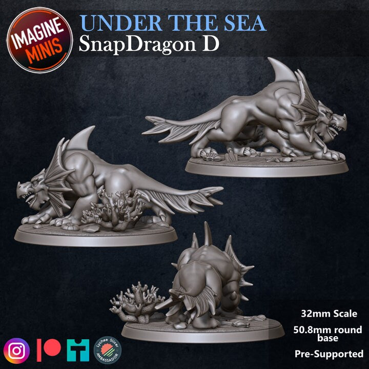 Snapdragon - 4 Poses - 32mm Scale - Unpainted Miniature