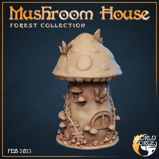 Mushroom House - Magical Forest Collection - Unpainted Miniature