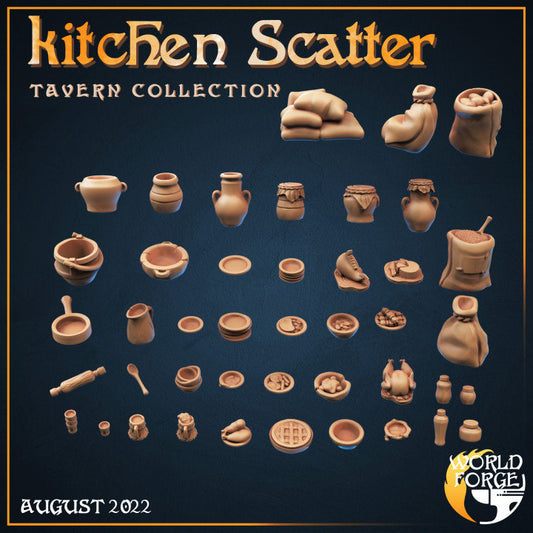 Kitchen Scatter - The Arcane Dragon Tavern Collection - Unpainted Miniature