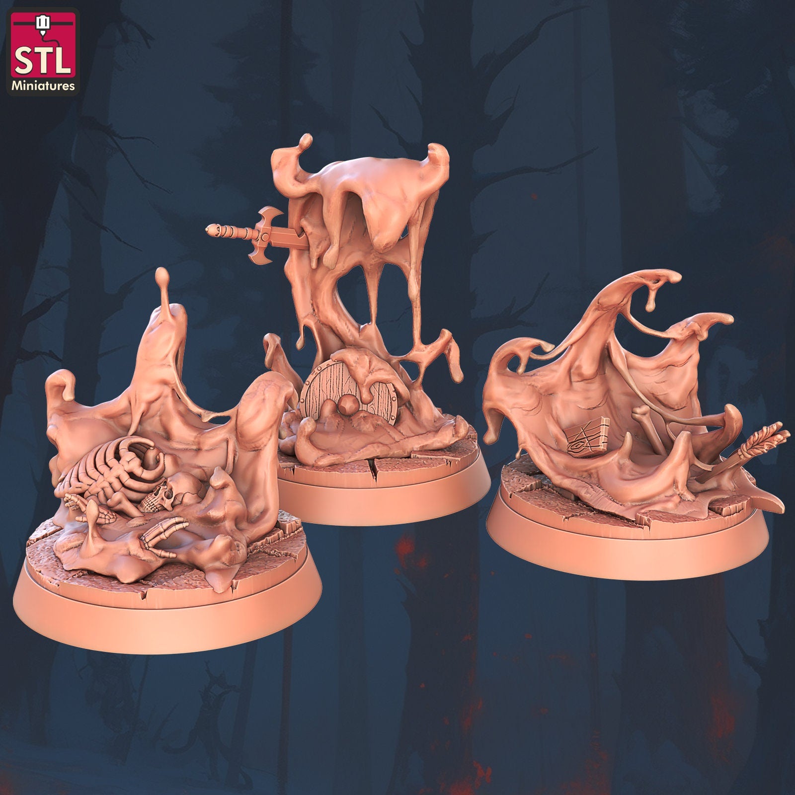 Slime Set - Unpainted Miniature