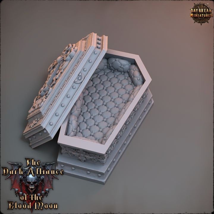 Open tomb of Serpentus Nightshade - Dark Alliance of the Blood Moon - Unpainted Miniature