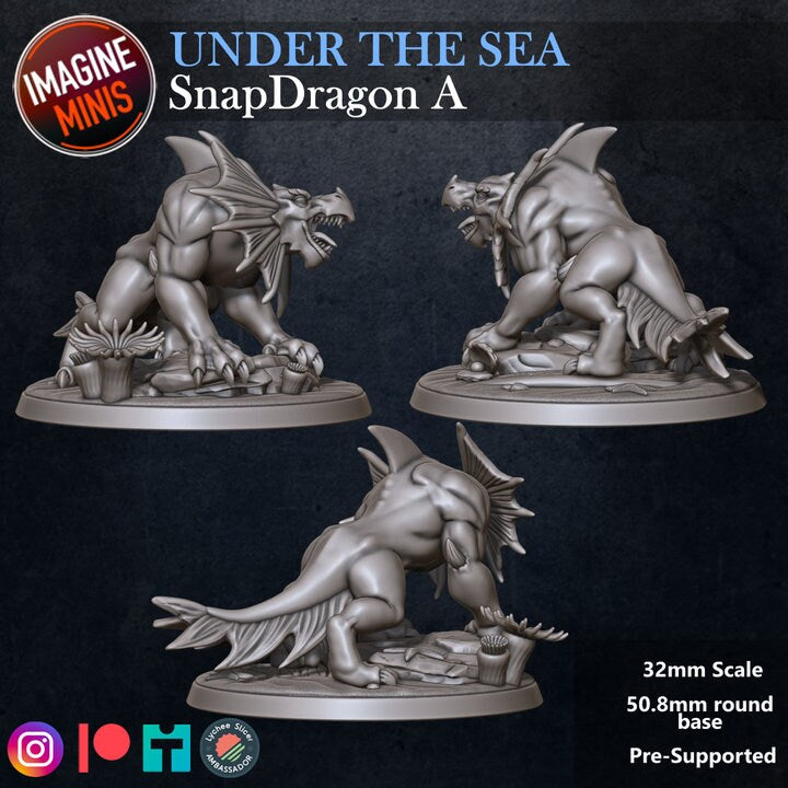 Snapdragon - 4 Poses - 32mm Scale - Unpainted Miniature