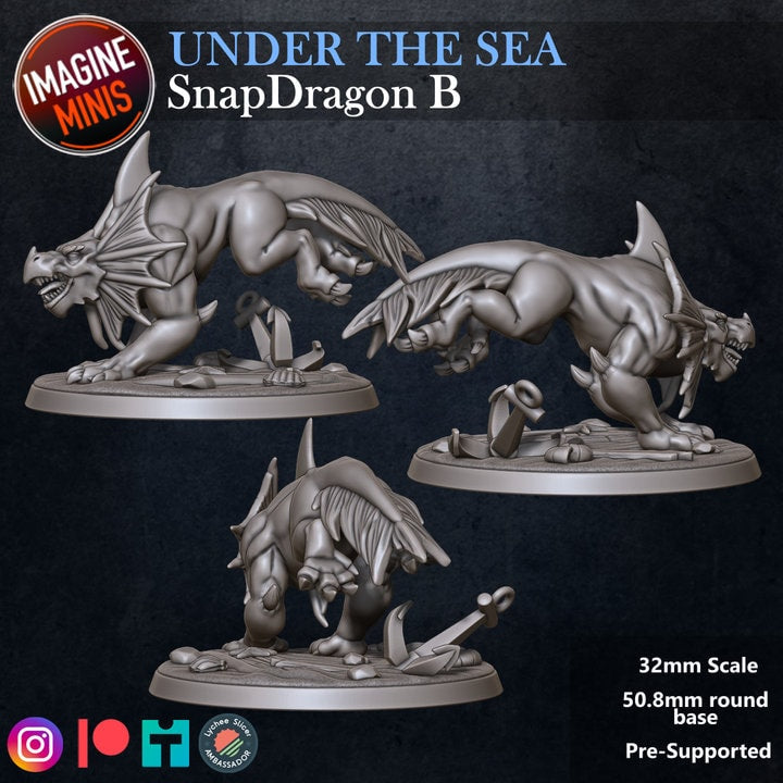 Snapdragon - 4 Poses - 32mm Scale - Unpainted Miniature