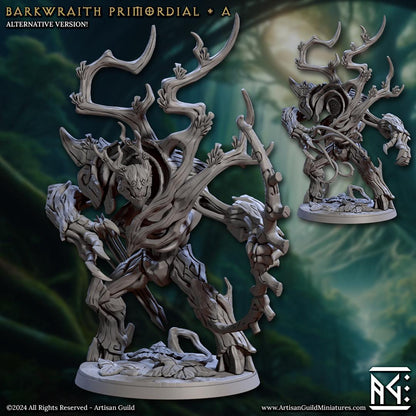 Barkwraith Primordial, Pose A - Deeproot Spriggans - 32mm Scale - Unpainted Miniature for DnD, Pathfinder, Tabletop RPGs - Artisan Guild