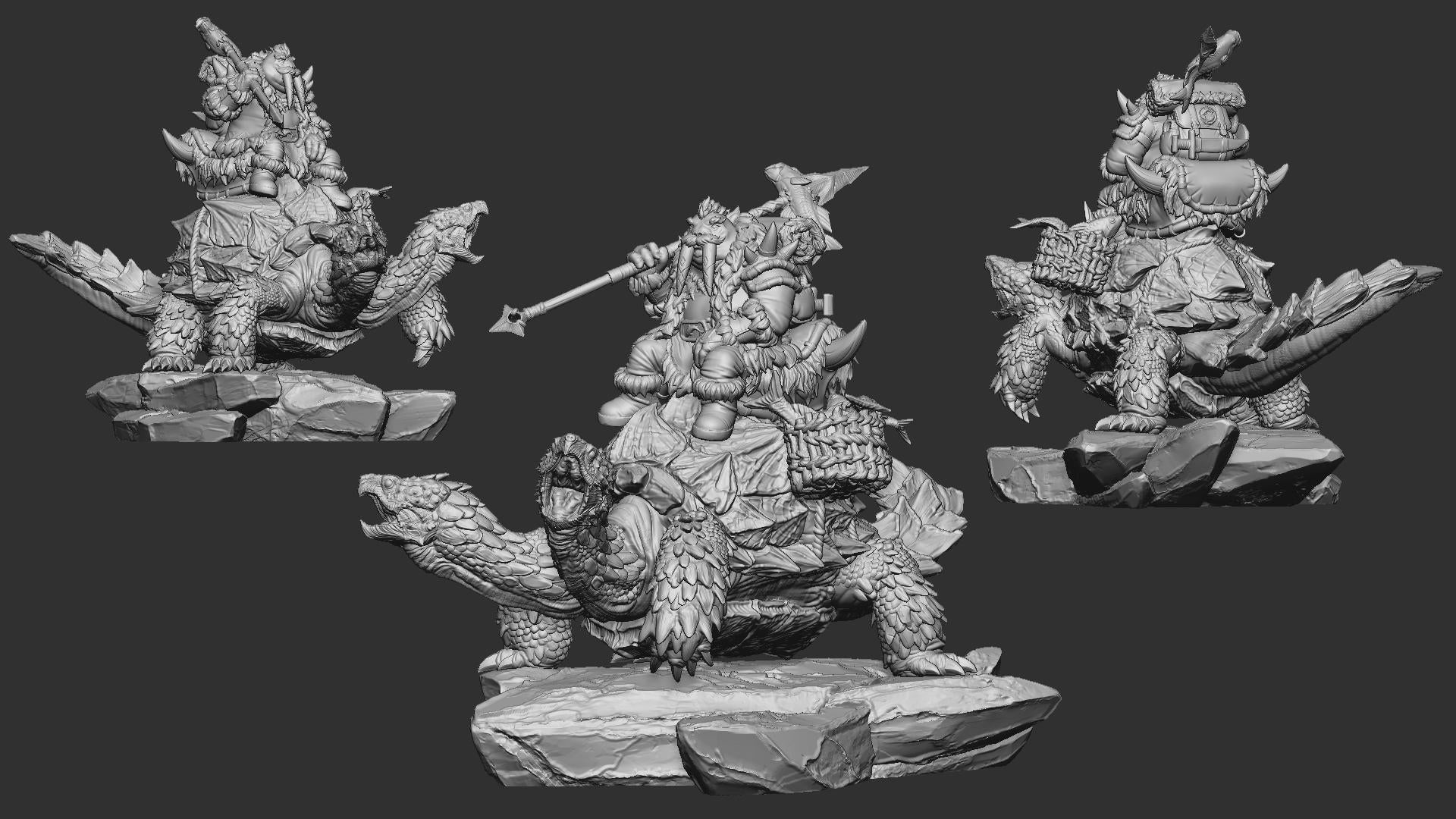 Bjorik, The Glacial Nomad - 32mm Scale - Unpainted Miniature for DnD, Pathfinder, Tabletop RPGs - White Werewolf Tavern