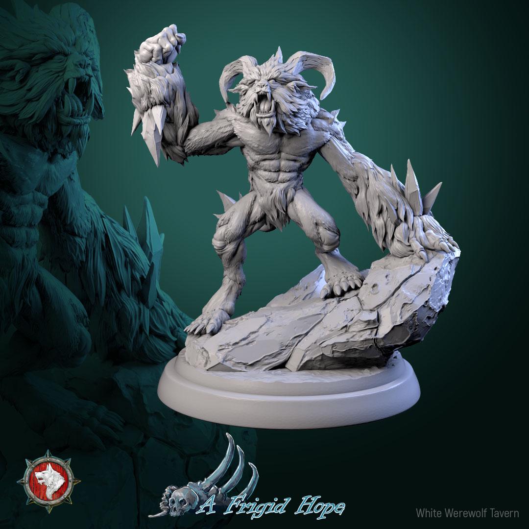 Winterbeasts, 6 Poses - 32mm Scale - Unpainted Miniature for DnD, Pathfinder, Tabletop RPGs - White Werewolf Tavern